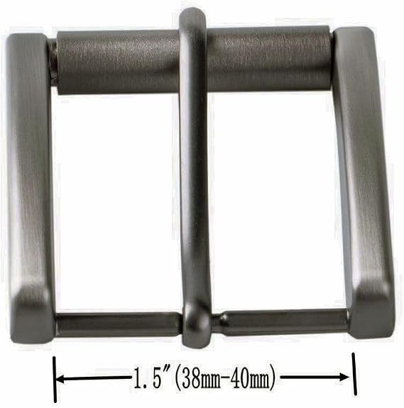 DJCAIZYY 1.5&Prime; (38-40mm) Men Replacement Single Prong Belt Buckle Roller-Gray