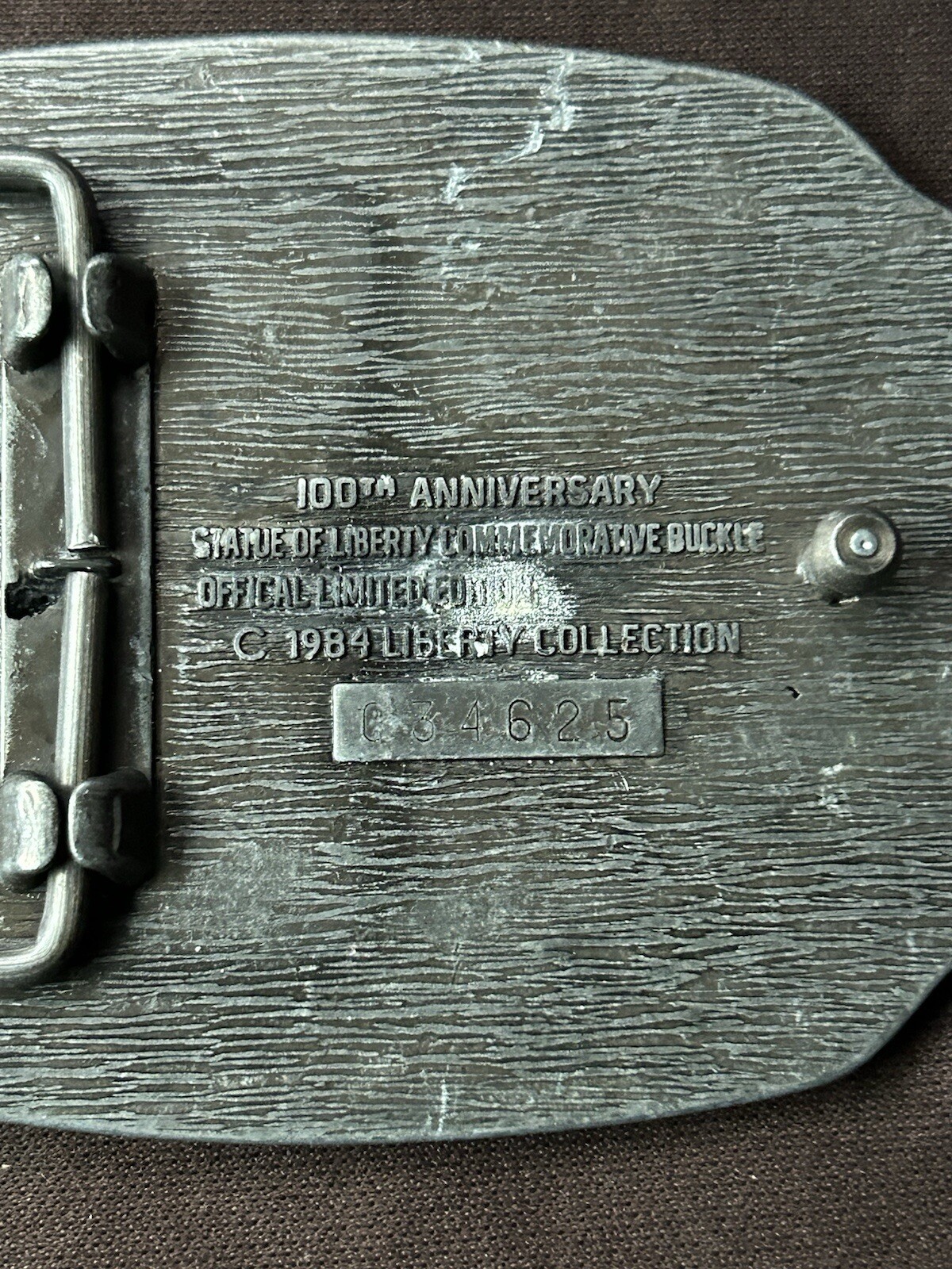 Liberty Collection Silver Tone 100 Years of Liberty Belt Buckle..