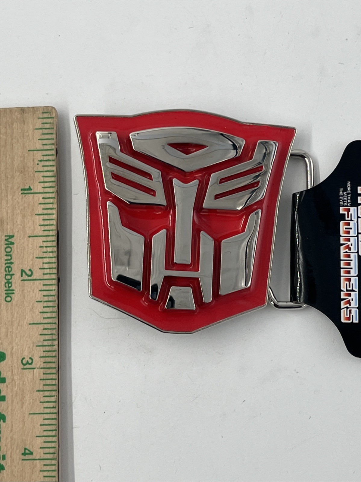 Transformers Red Autobot Belt Buckle: Metal With Enamel Finish, Licensed, New