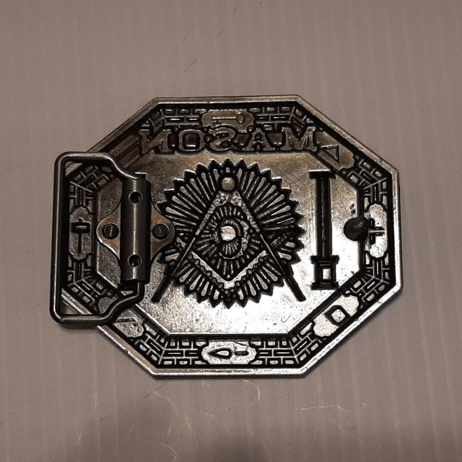 MASON MASONIC Metal Belt Buckle
