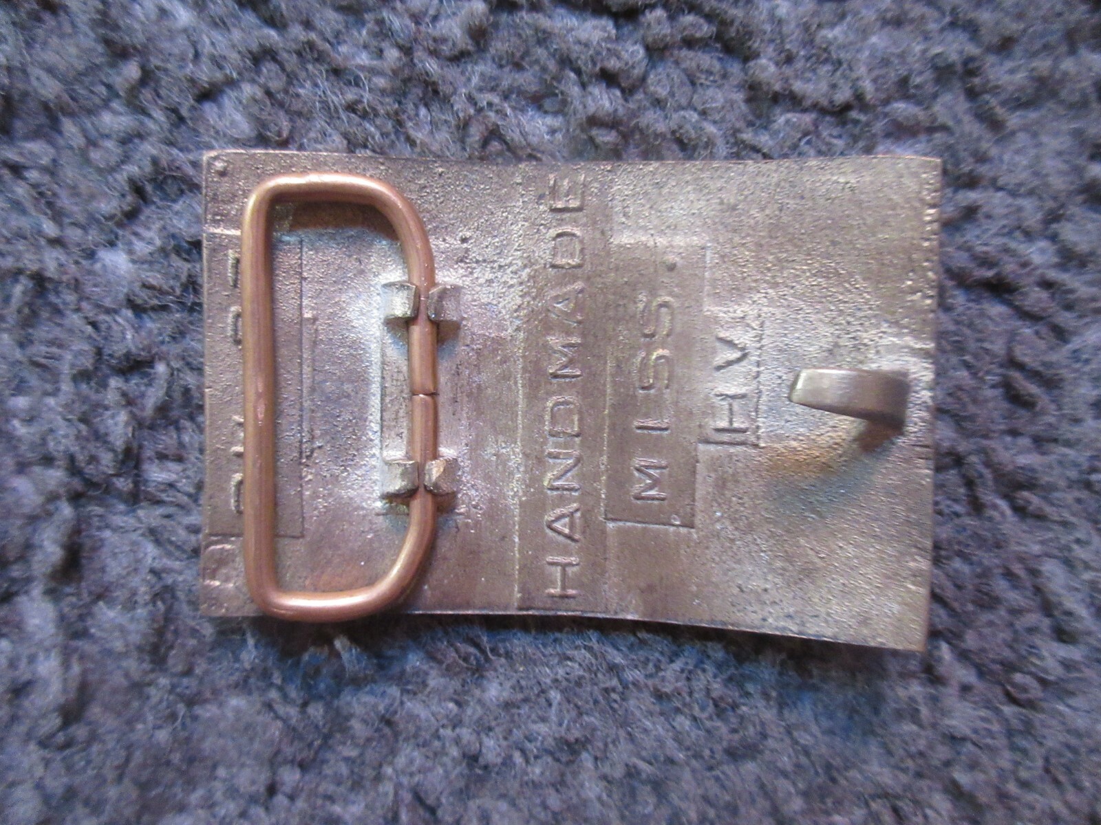 AMERICAN EAGLE 3&Prime; x 2&Prime; BRASS BELT BUCKLE NEW IN NORDSTROMS BOX