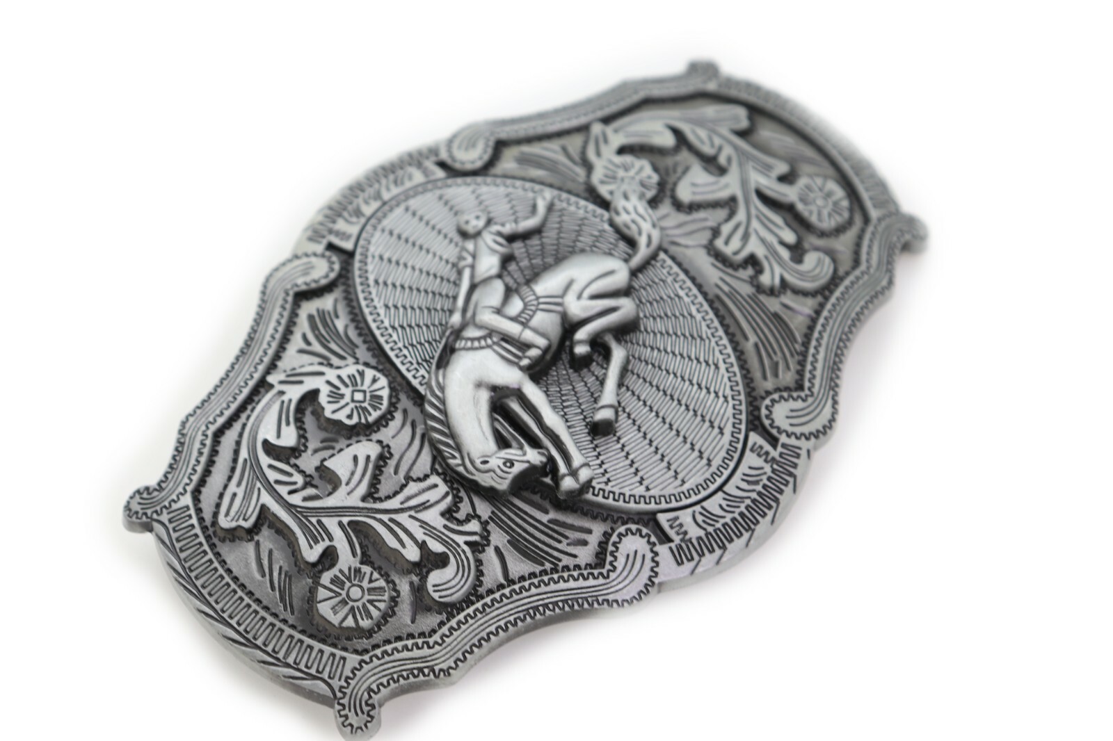 Men Silver Metal Rodeo Horse Belt Buckle Western Fashion Cowboys Casual Day Wear