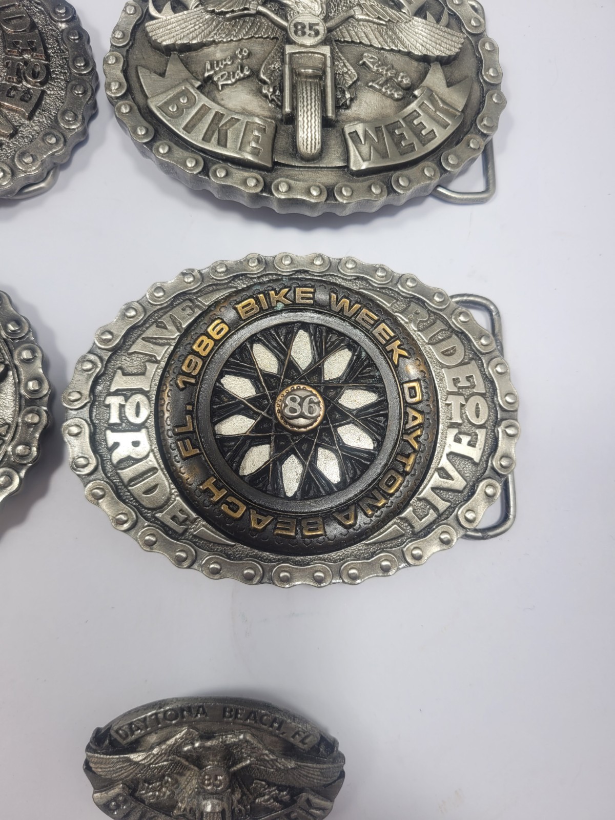 Vtg 80&rsquo;s Daytona Bike Week Belt Buckle Collection Limited Edition Numbered
