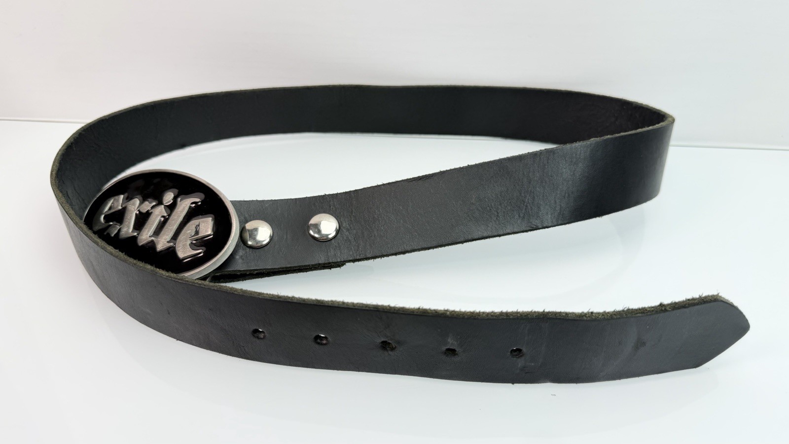 2006 EXILE CYCLES Black Metal Belt And Bottle Opener Size 36