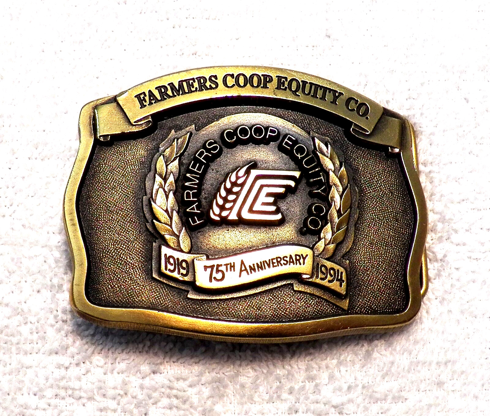 CLASSIC BELT BUCKLE 1991 FARMERS COOP EQUITY CO « SWAZEY » LMT ED #201 OF 700 BB17