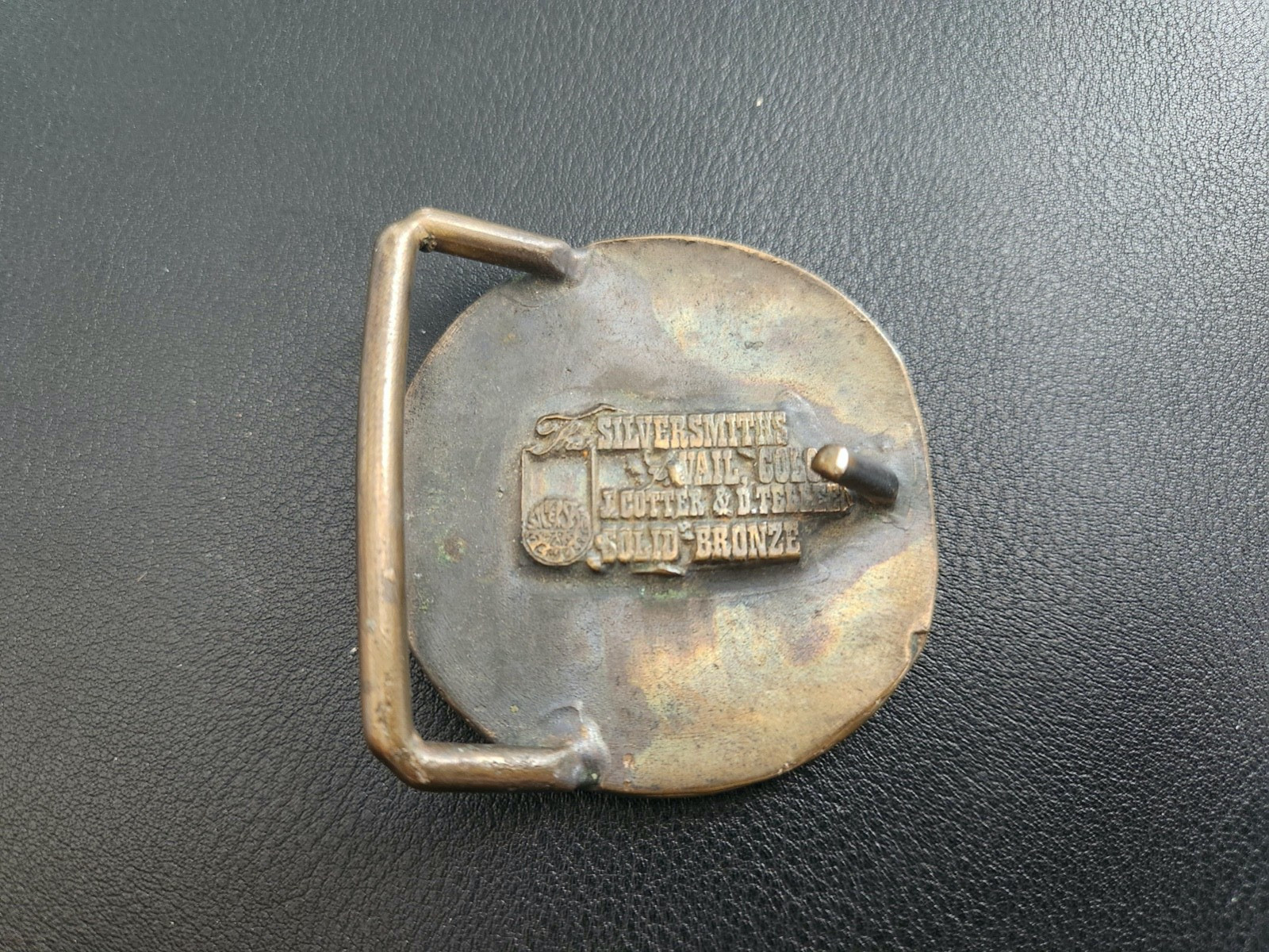 Solid Bronze – Colorado Mountain College Belt Buckle Silversmiths Vail, CO RARE