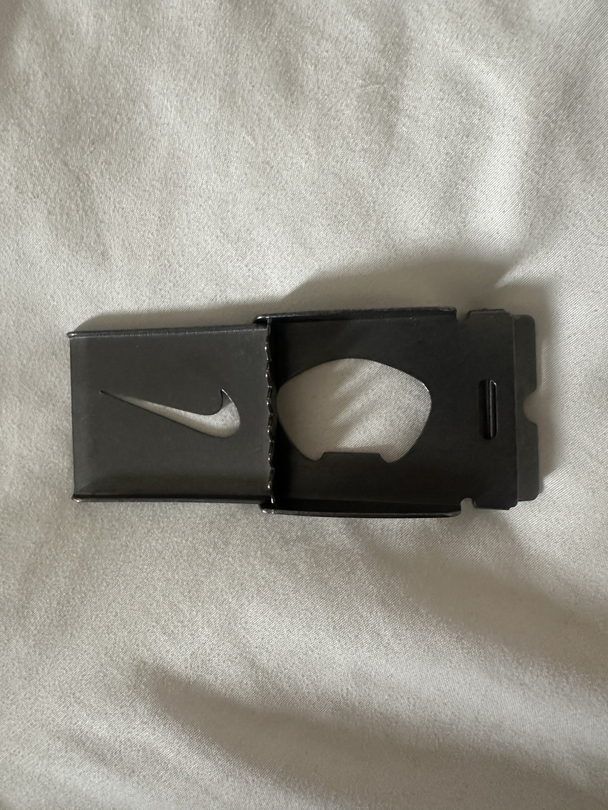 Nike Swoosh Metal Belt Buckle with Bottle Opener