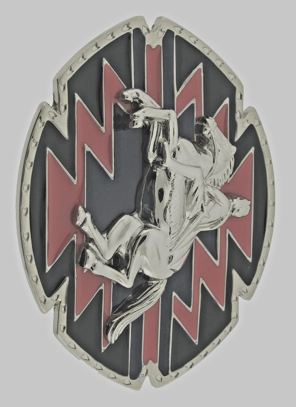 Rodeo Belt Buckles Silver Metal Cowgirl Cowboy Men Women Vintage Texas State Red