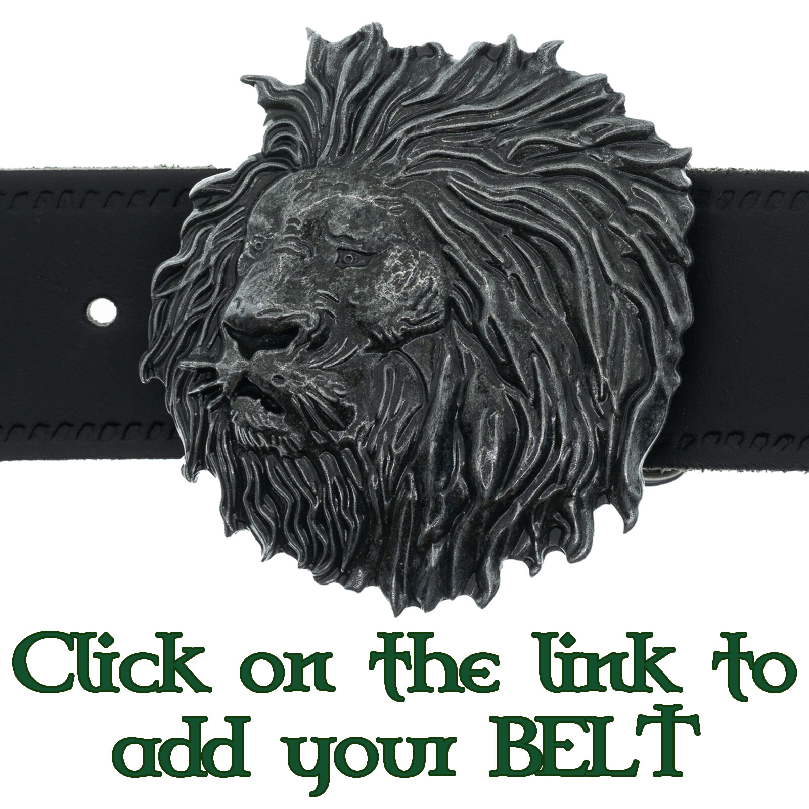 Lion Head Buckle Legend Bob Marley lion of Judah Wild Animal Big Cat Rasta