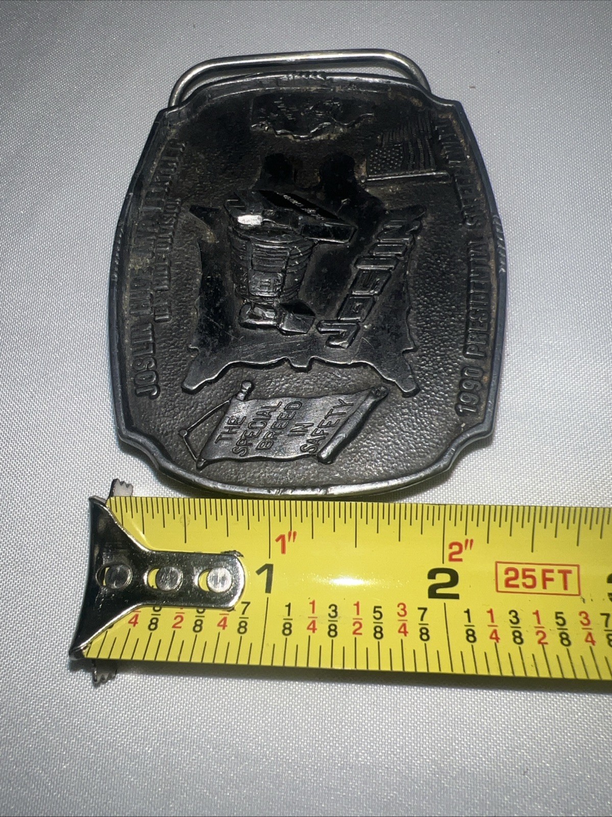 1990 Presidential Safety Award for Joslin Hides and Leather Buckle # 37 Of 250