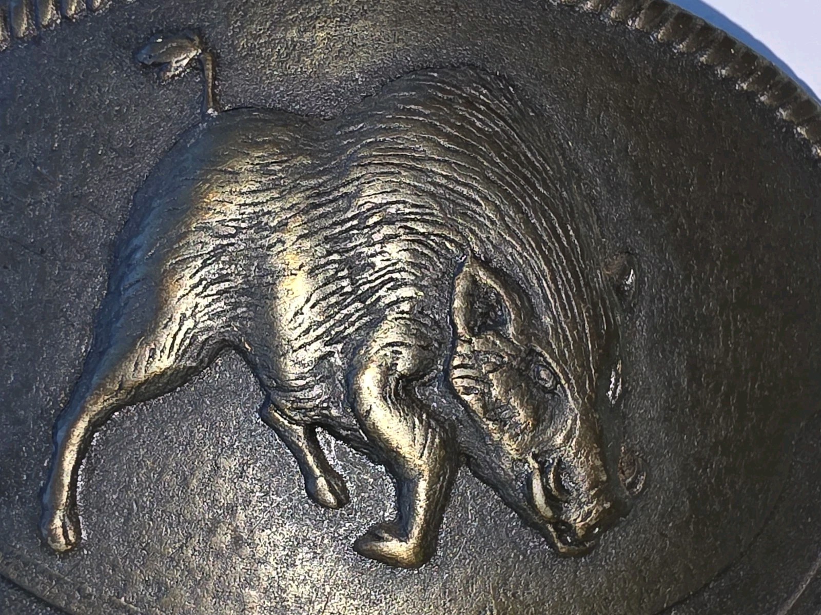 Bush Hog Wild Boar Vtg Belt Buckle Made in USA Hunting Western Vintage 1980&rsquo;s