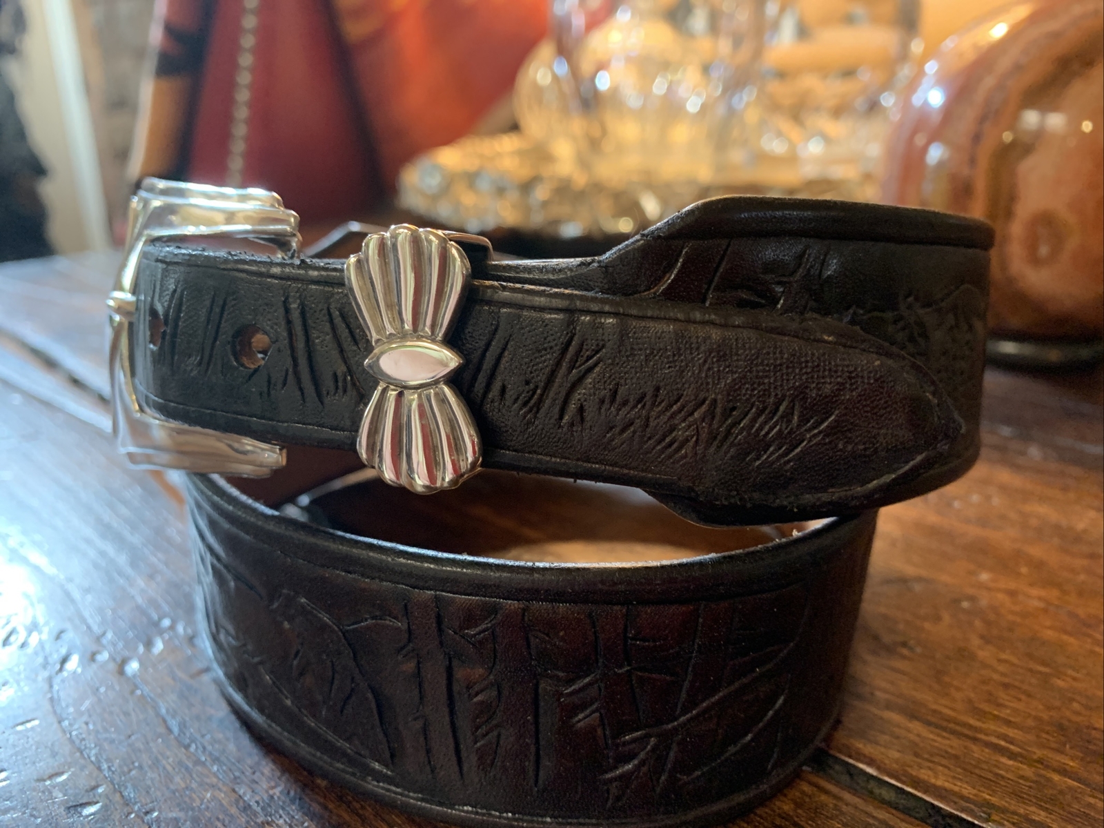 ✅ XL Pawn James Reid style Sterling Silver Belt Buckle Set 31-33-1.5/8”✅nu Belt