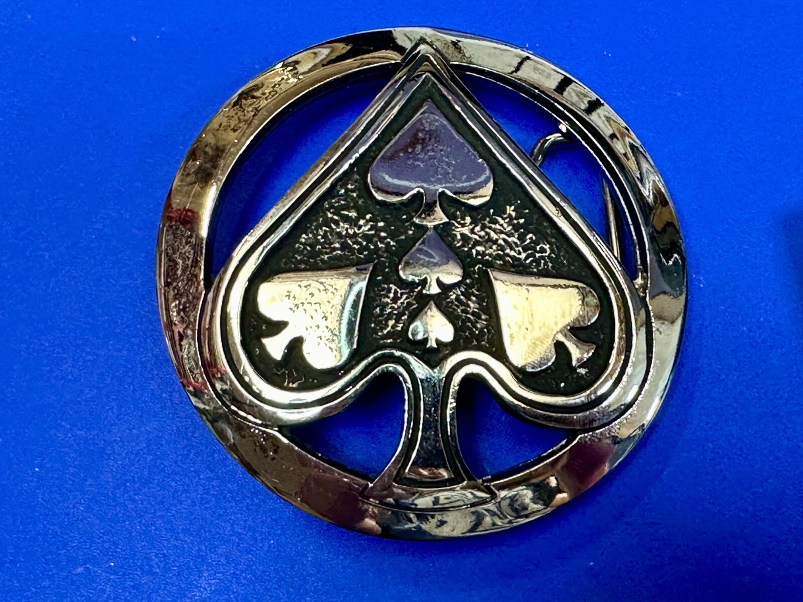 Ace Of Spades Casino Poker Card Games Gambler Cards Silver Star Belt Buckle