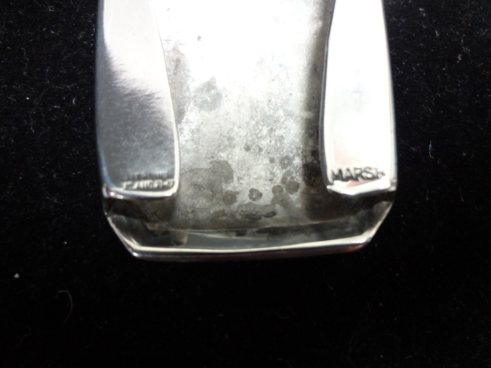 c363 Vintage Belt Buckle in Sterling Silver with Gold Plating