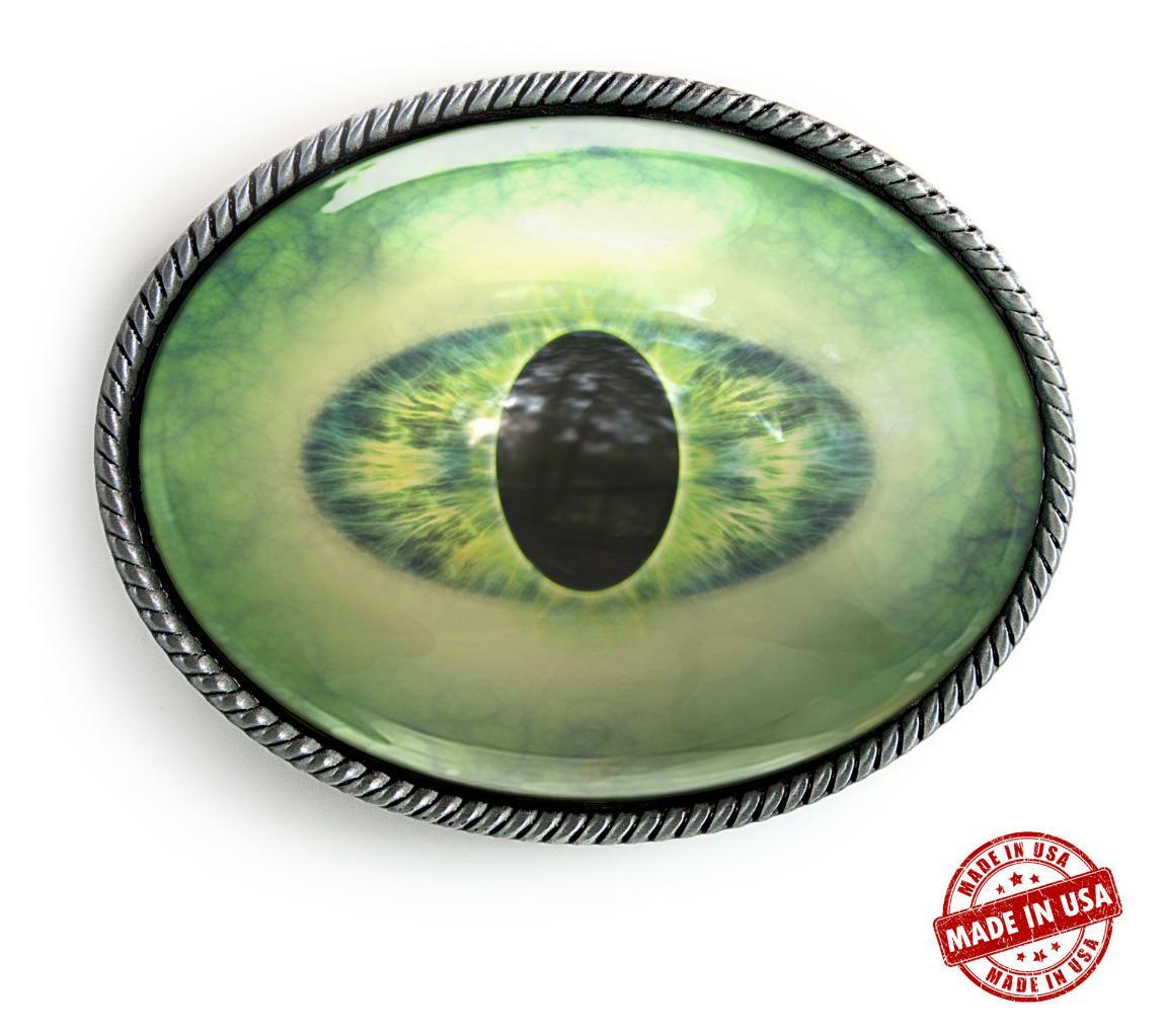 Alien Eye Sci-fi Reptile Monster Men Women Handmade Belt Buckle