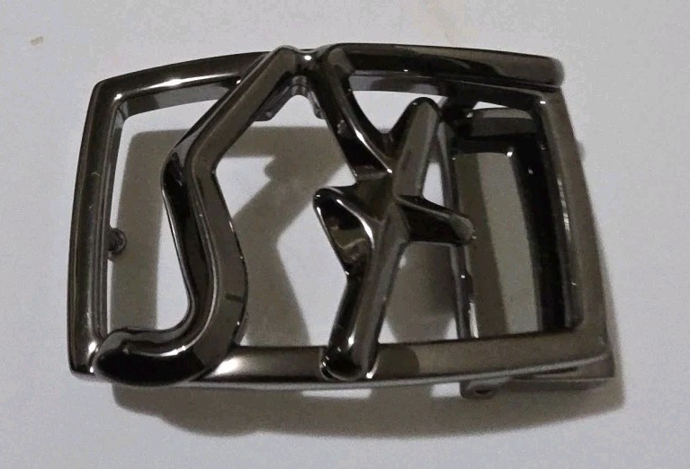 AUTH. SALVATORE FERRAGAMO GUNMETAL SF BELT BUCKLE FOR 1.3&Prime; WIDE BELT STRAP