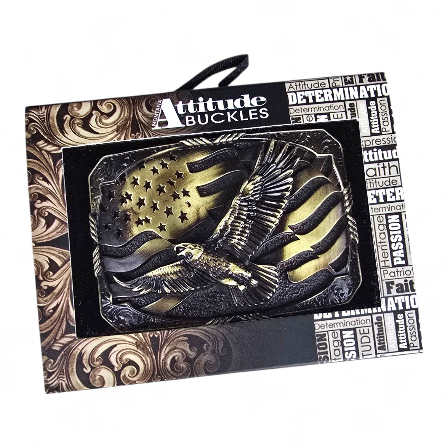 Montana Silversmiths Forever Free Heritage Attitude Belt Buckle NEW NWT