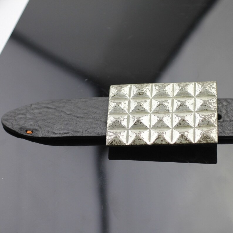 Vintage Chocolate Bar Design Metal Antique Silver Effect Belt Buckle