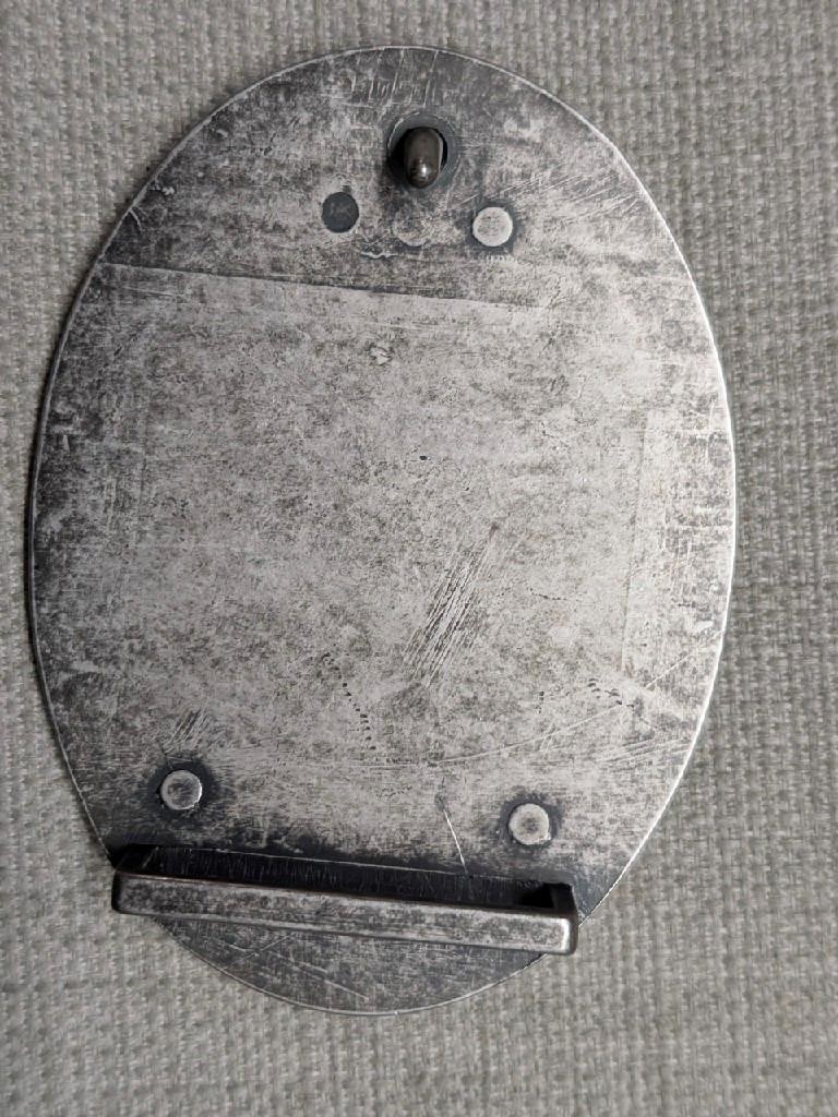 vintage STUDDED belt buckle RIVETED motorcycle WESTERN metal leather y2k