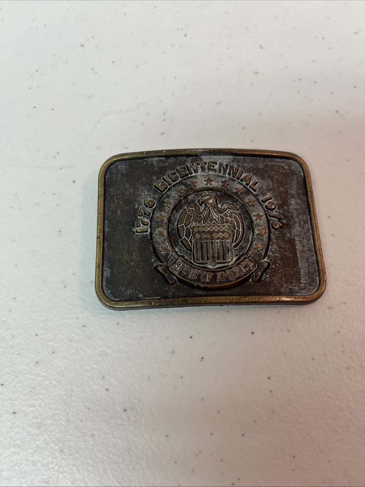 Lot Of Vintage 1976 Bicentennial Spirit of America Eagle Belt Buckle Brass Tone