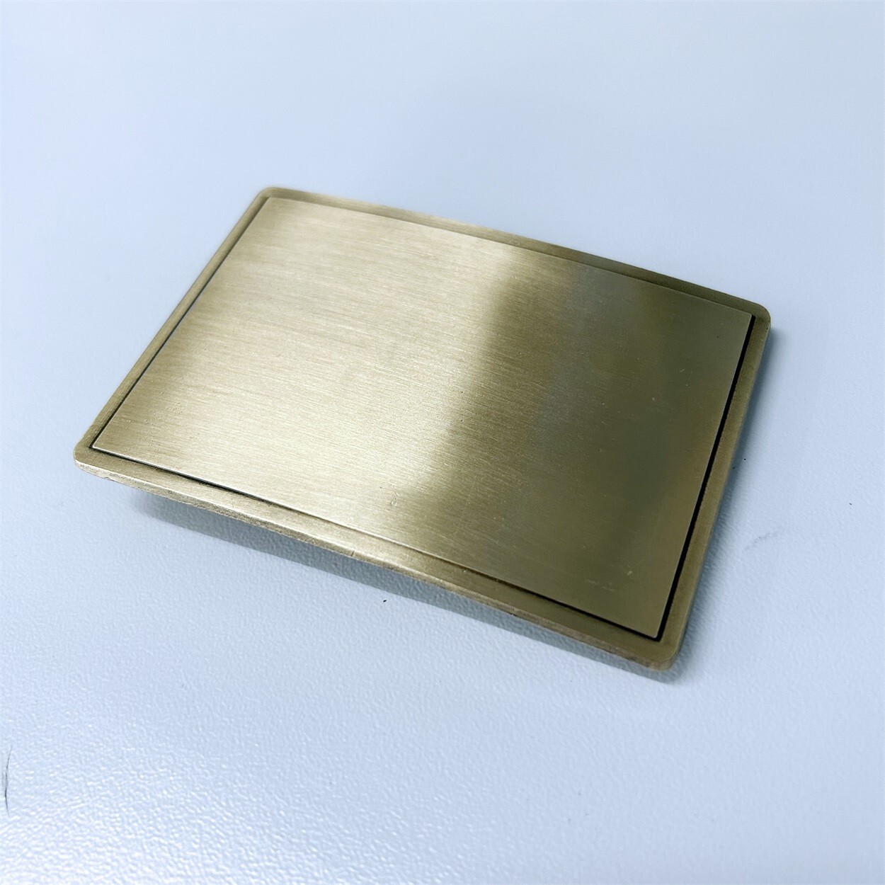 Antique Bronze Plated Rectangle Blank Belt Buckle For Engraving