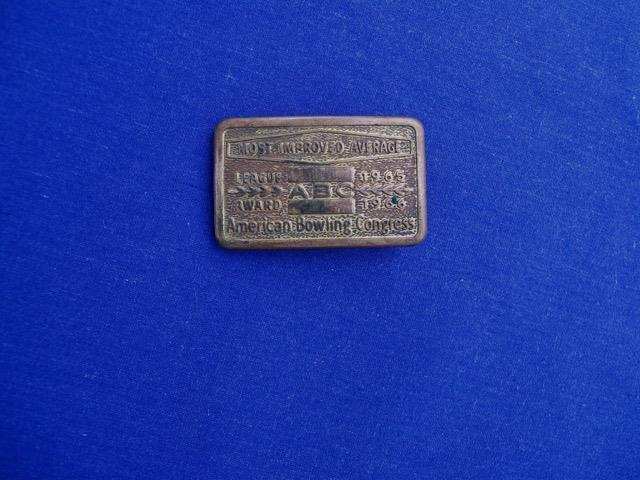 ( LOT OF 2 ) AMERICAN BOWLING CONGRESS BELT BUCKELS 1960&rsquo;S MOST IMPROVED AVERAGE
