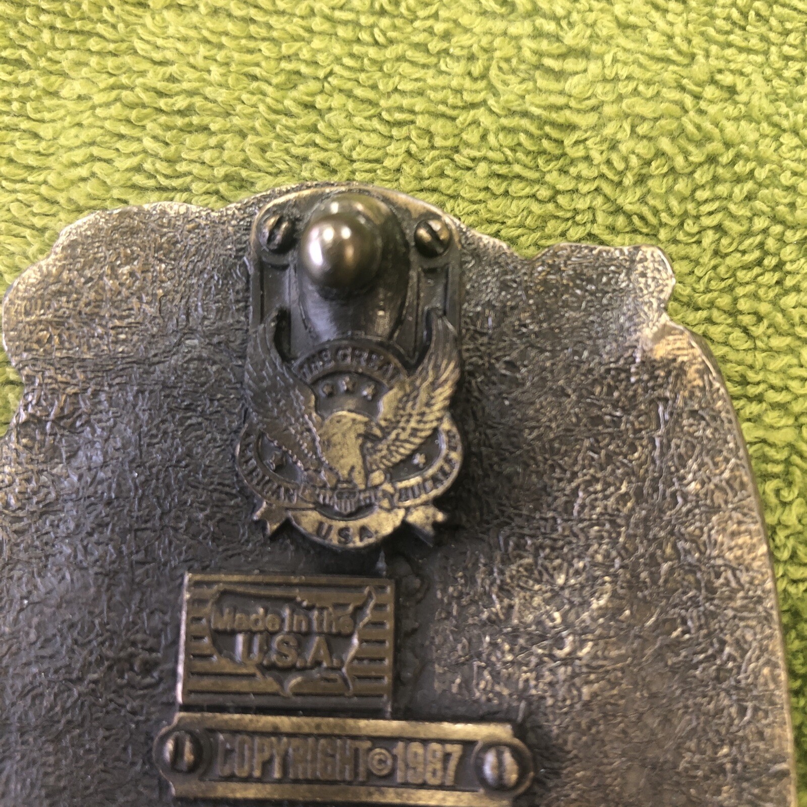 Vintage Truck Drivers Move The Nation Belt Buckle Made USA Transportation 1987