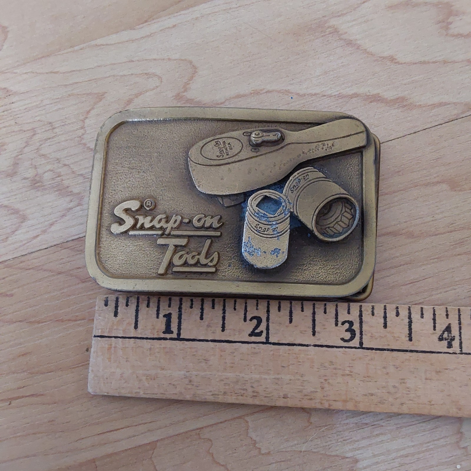 Hit Line Snap On Tools Metal Belt Buckle Sockets Ratchet READ- pitted wear
