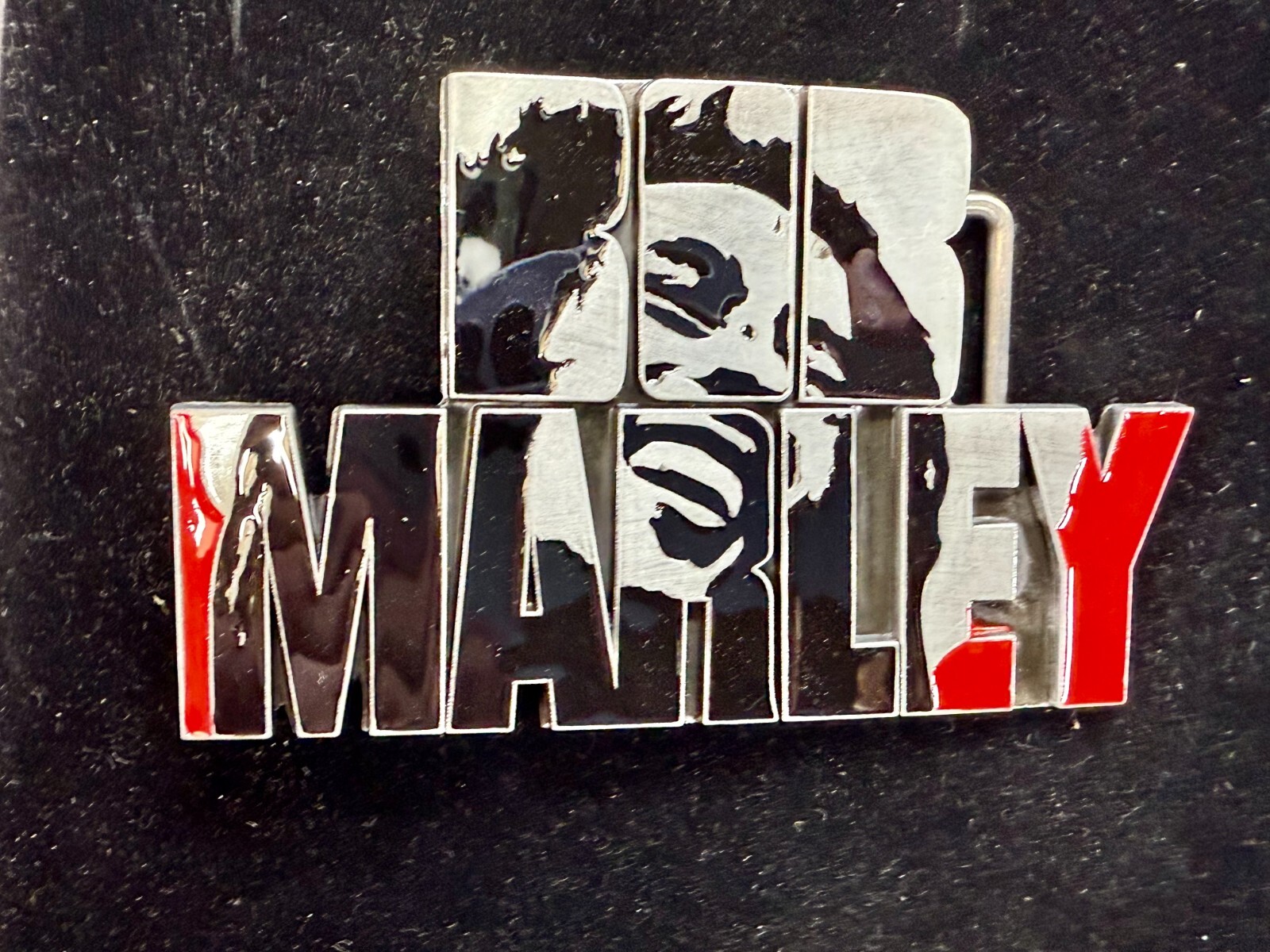 BOB MARLEY Block Letters Jamaica Iconic Reggae Music Artist Reggae Belt Buckle