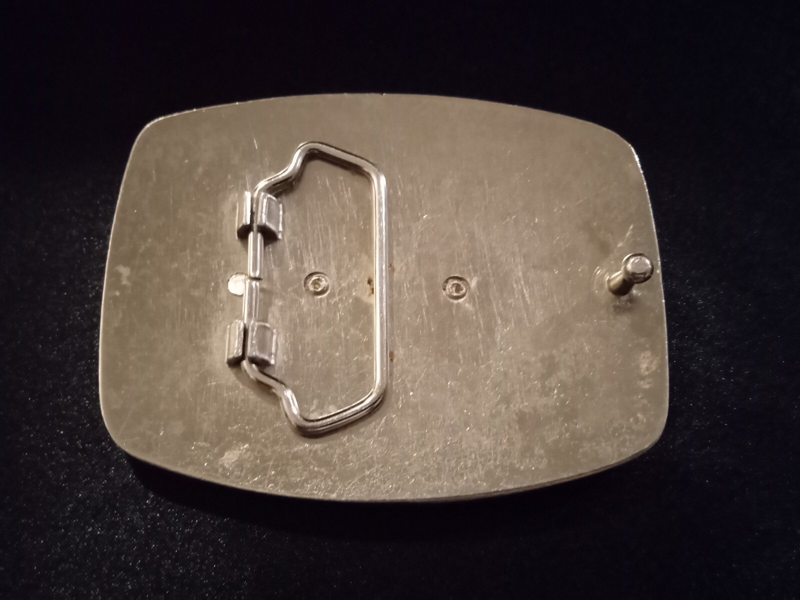 PUERTO RICO P. RICO METAL BELT BUCKLE w/ENAMEL.RWD WHITE BLUE FLAG