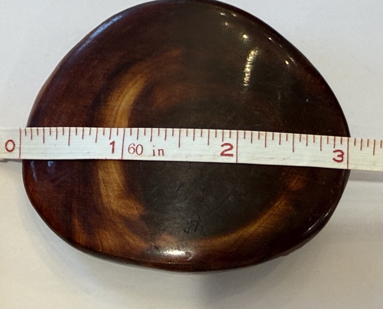 3” Wood Slice Vintage Belt Buckle W/ Solid Brass Hardware