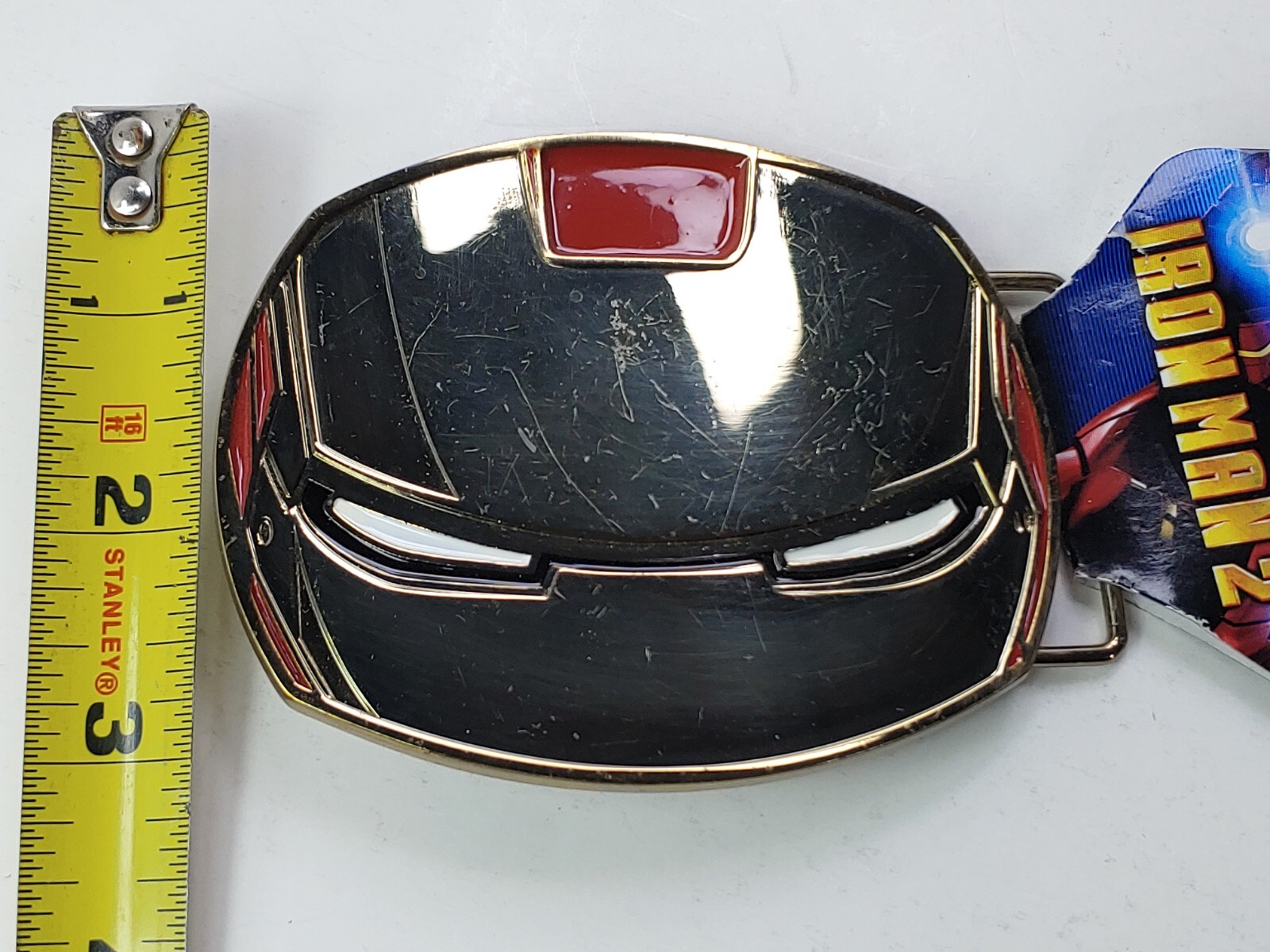 IRON MAN 2 Belt Buckle Full metal HQ NEW cosplay NEW US Seller Shows Scuffs