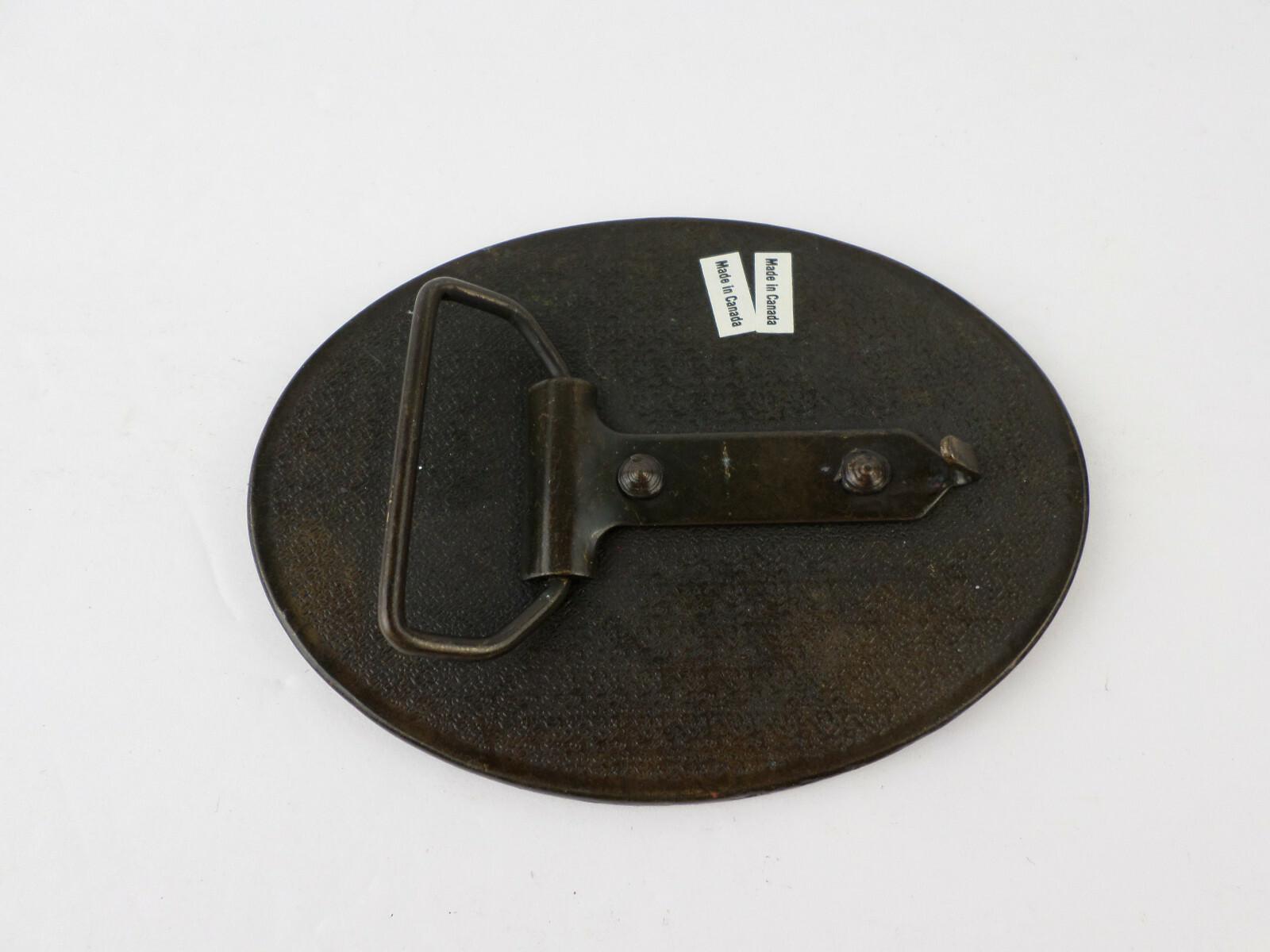 Curtiss Wright Flow Systems Bronze Airplane Belt Buckle Industrial Advertising