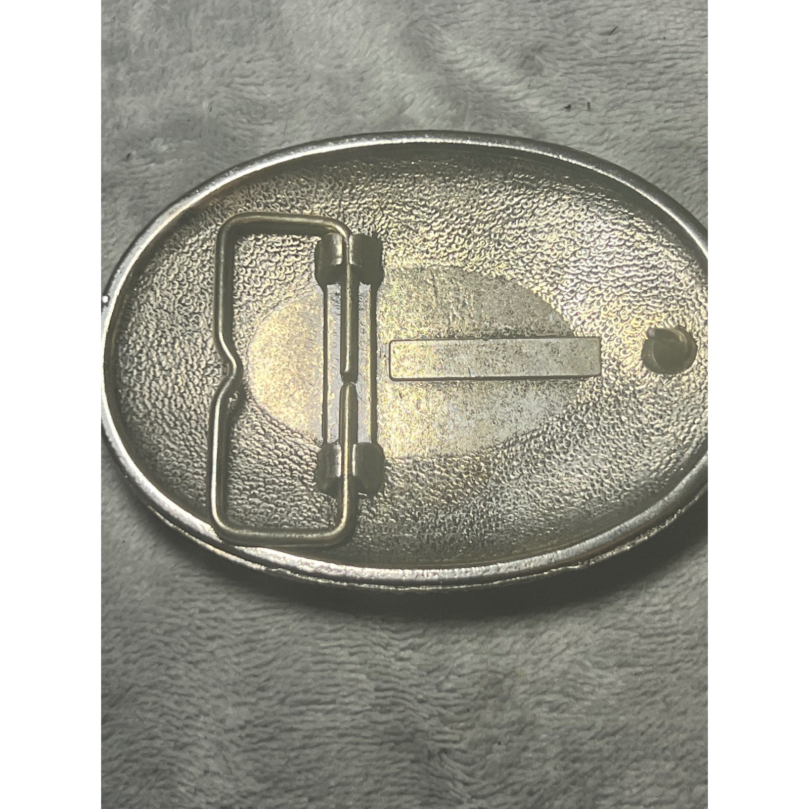 Vintage Moosehead Lake Maine Belt Buckle Silver Tone Moose Souvenir Retro