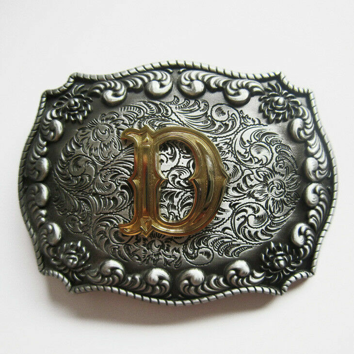 Letter « D » Western Cowboy Rodeo Initial Belt Buckle