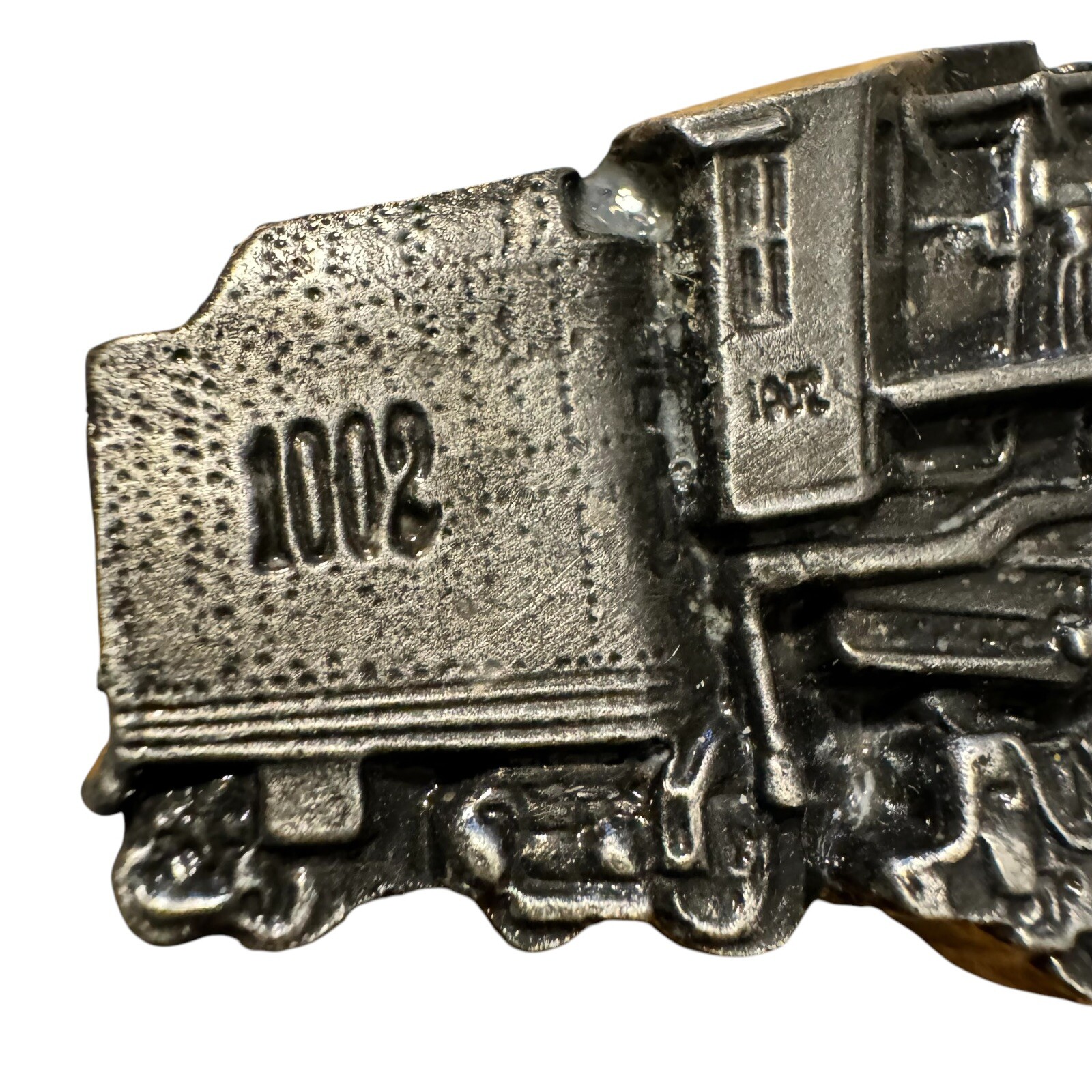 Vintage 1978 Bergamot Brass Works Metal Locomotive Train Belt Buckle Made In USA