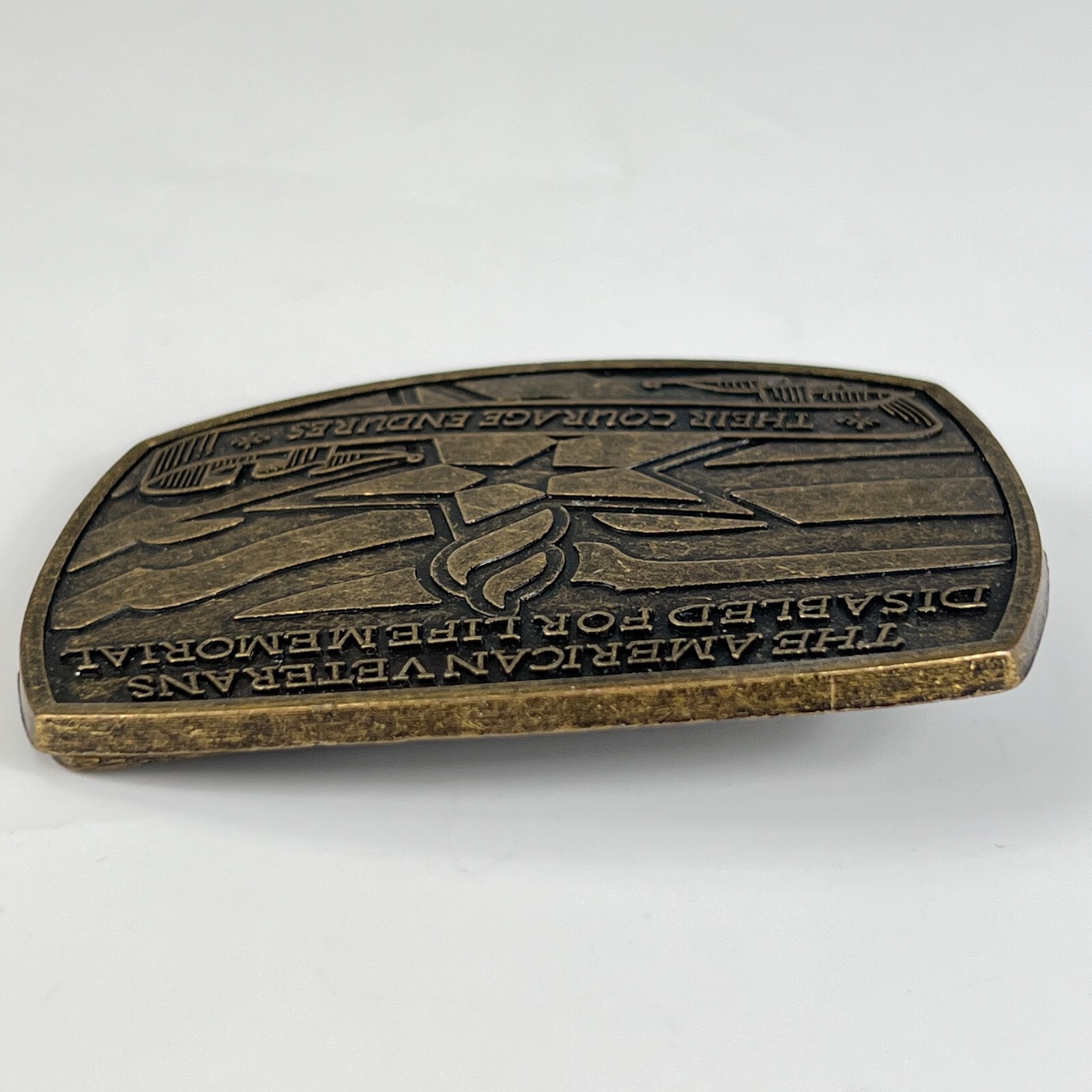 The American Veterans Disabled For Life Memorial Belt Buckle 2007 Sponsor