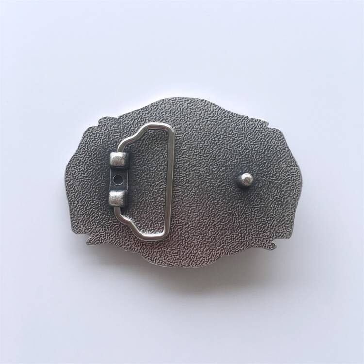 Western Men‘s Zinc alloy Leather Belt Buckle Plated Biker Rider shape Pattern