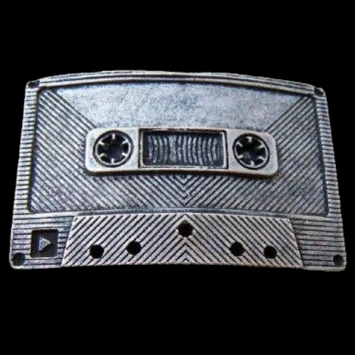 Belt Buckle Tape Cassette Player Retro Tape Deck Recorder Music Cassettes Buckle