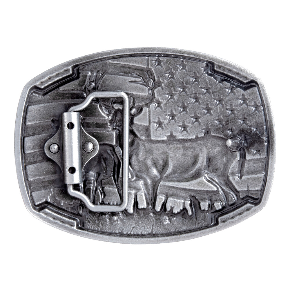 Animal Deer Belt Buckle Western Cowboy Native American Motorcyclist (DER-08-S-B)