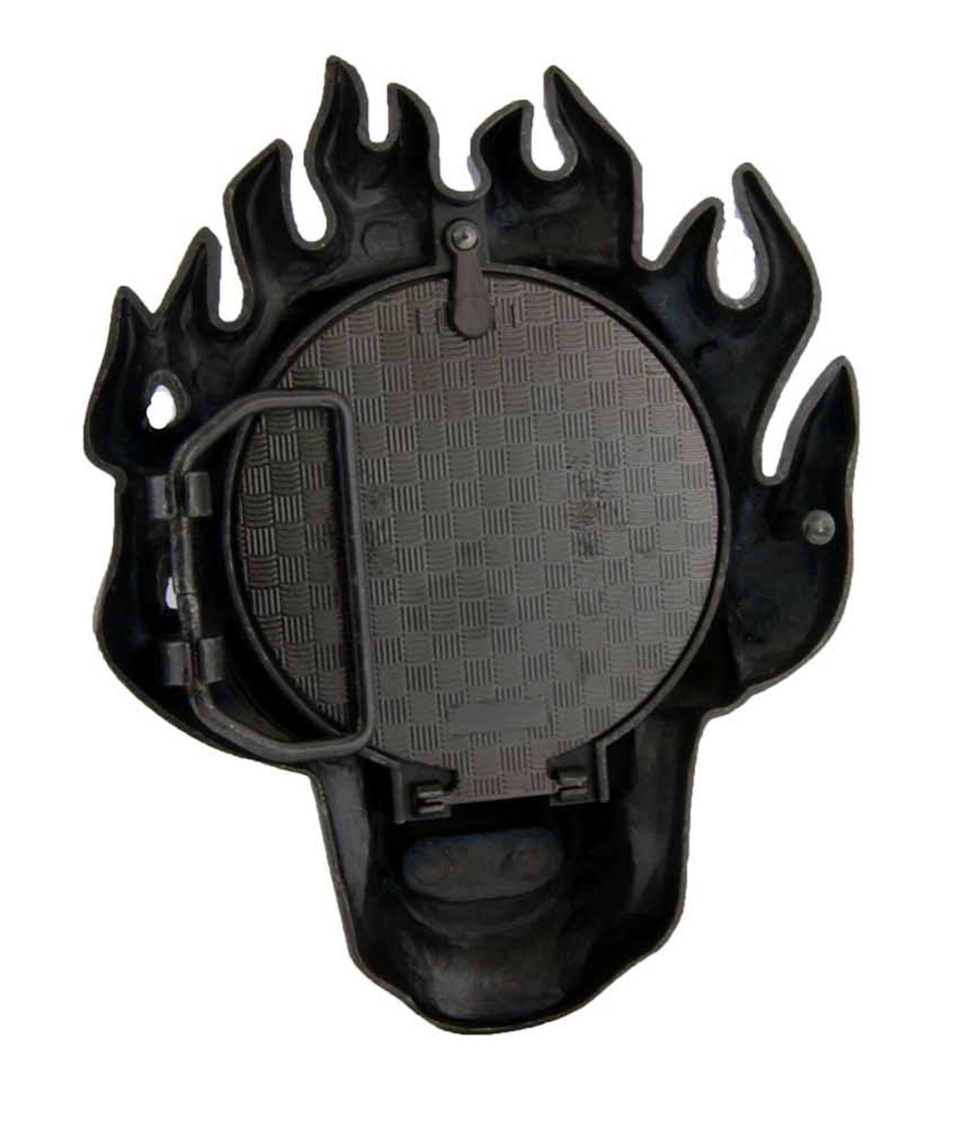 Flaming Skull Belt Buckle Goth Tattoo Halloween Secret Pocket Biker Big & Bulky