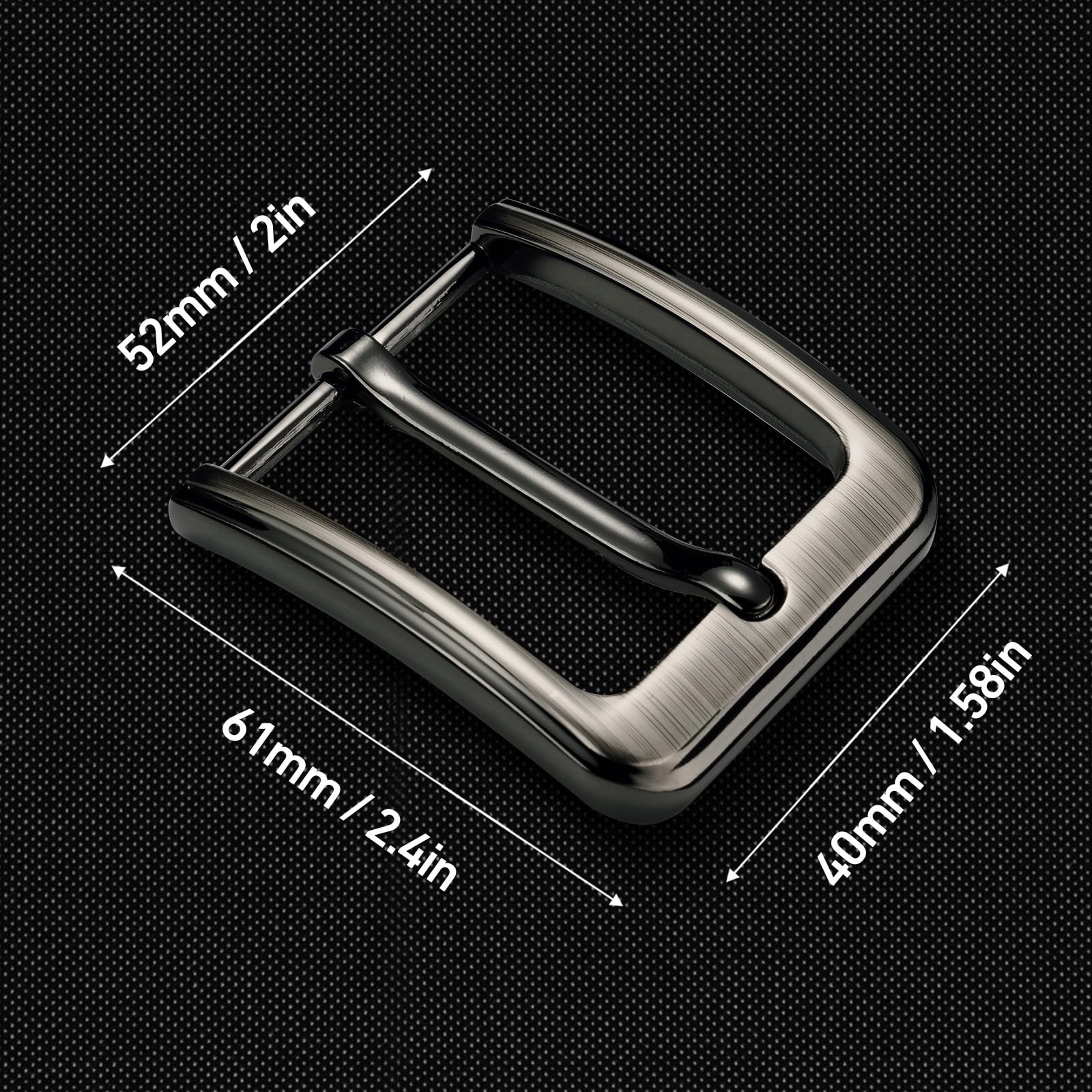 4 pieces belt buckle men, belt buckle 40 mm stainless steel, belt buckles…