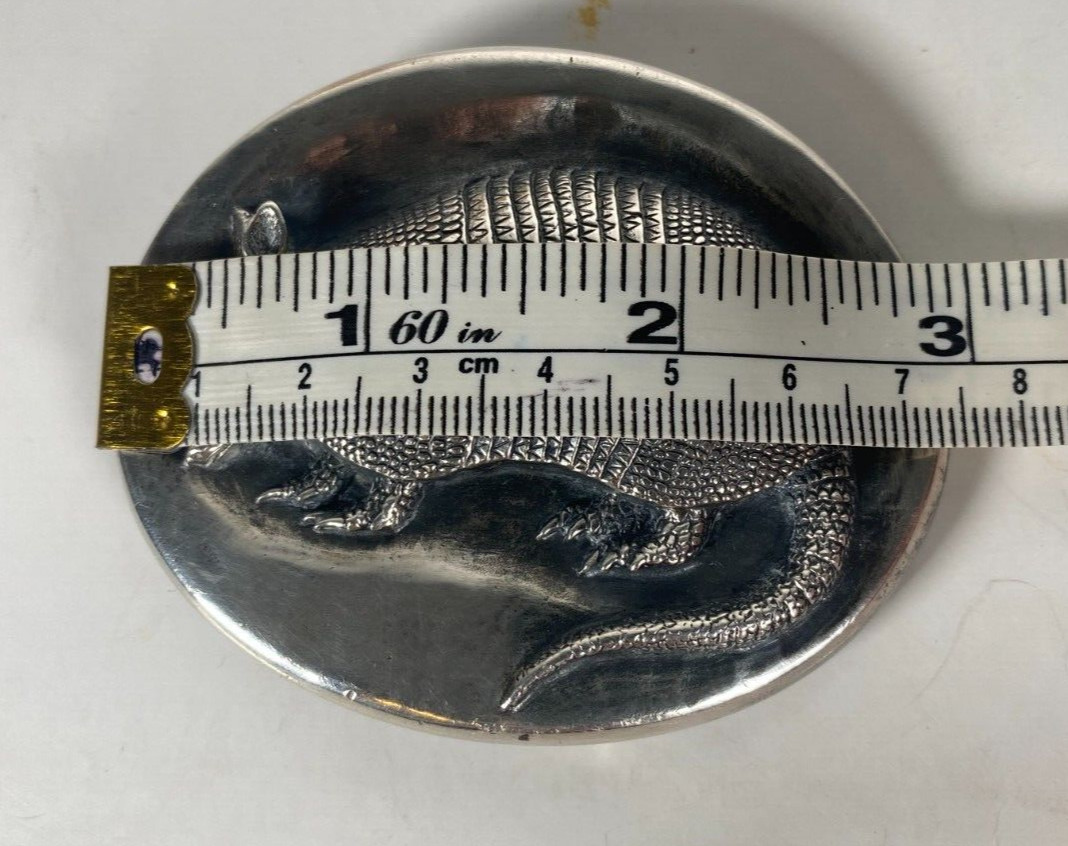 Vtg James Avery 9 Banded Armadillo Sterling Silver Belt Buckle Retired AMAZING