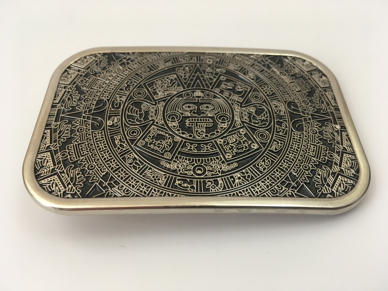 Mayan Aztec Belt Buckle Native Indian Calendario Aztec Calendar DEL SOL Mexican