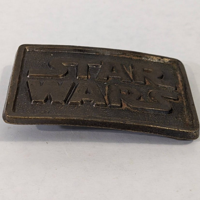Vtg 1977 Star Wars Belt Buckle The Leather Shop San Francisco Brass Tone Logo