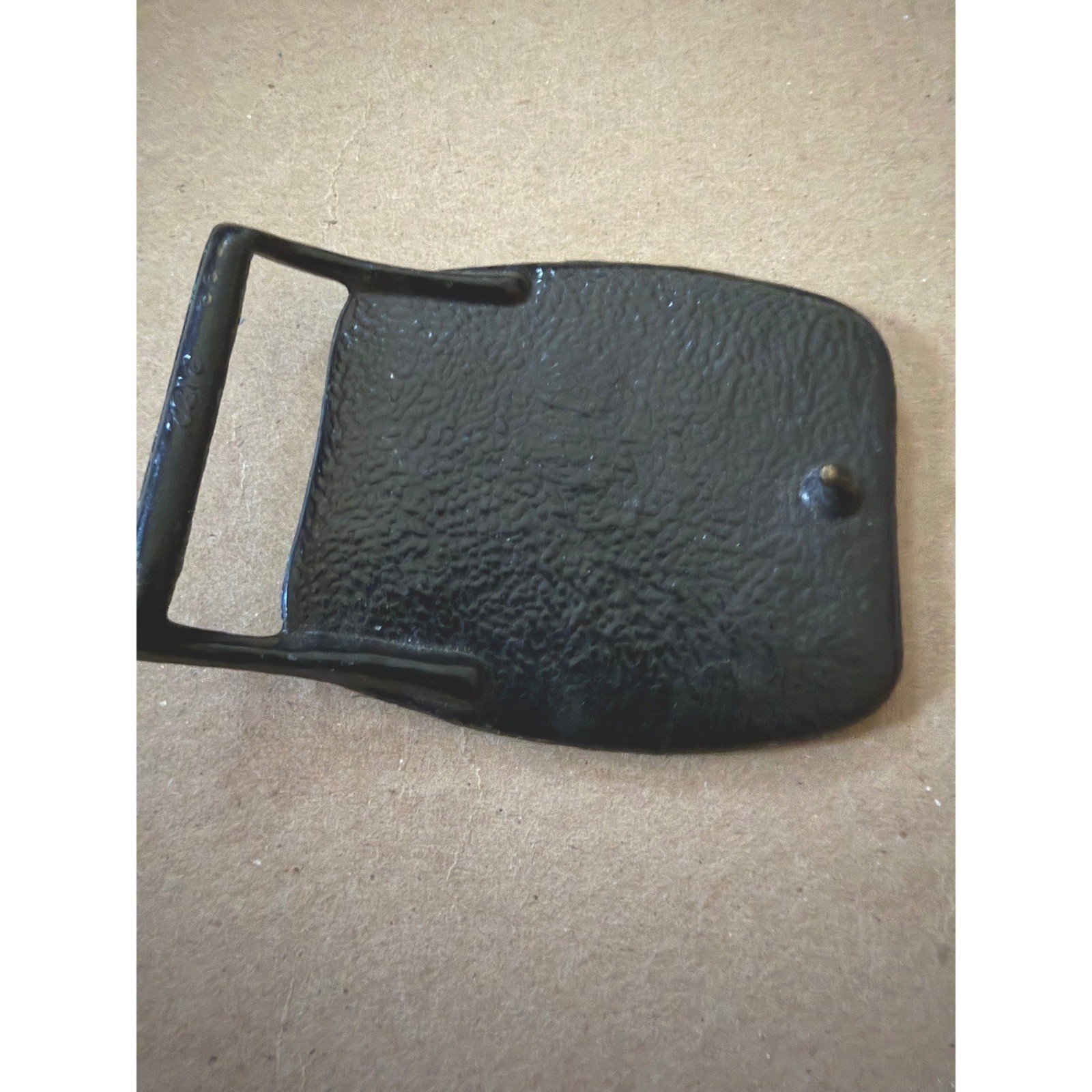 Vintage English Leather Cologne Brass Belt Buckle Equestrian Saddle Helmet Men