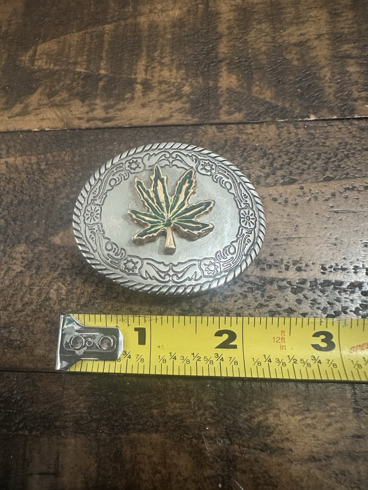 Marijuana Weed Cannabis Metal Belt Buckle Tobacco