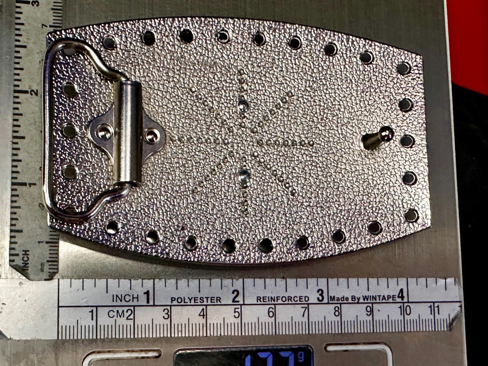 Jeweled Peace Sign Studded Rhinestone Silver Tone Belt Buckle W/ Hole Border