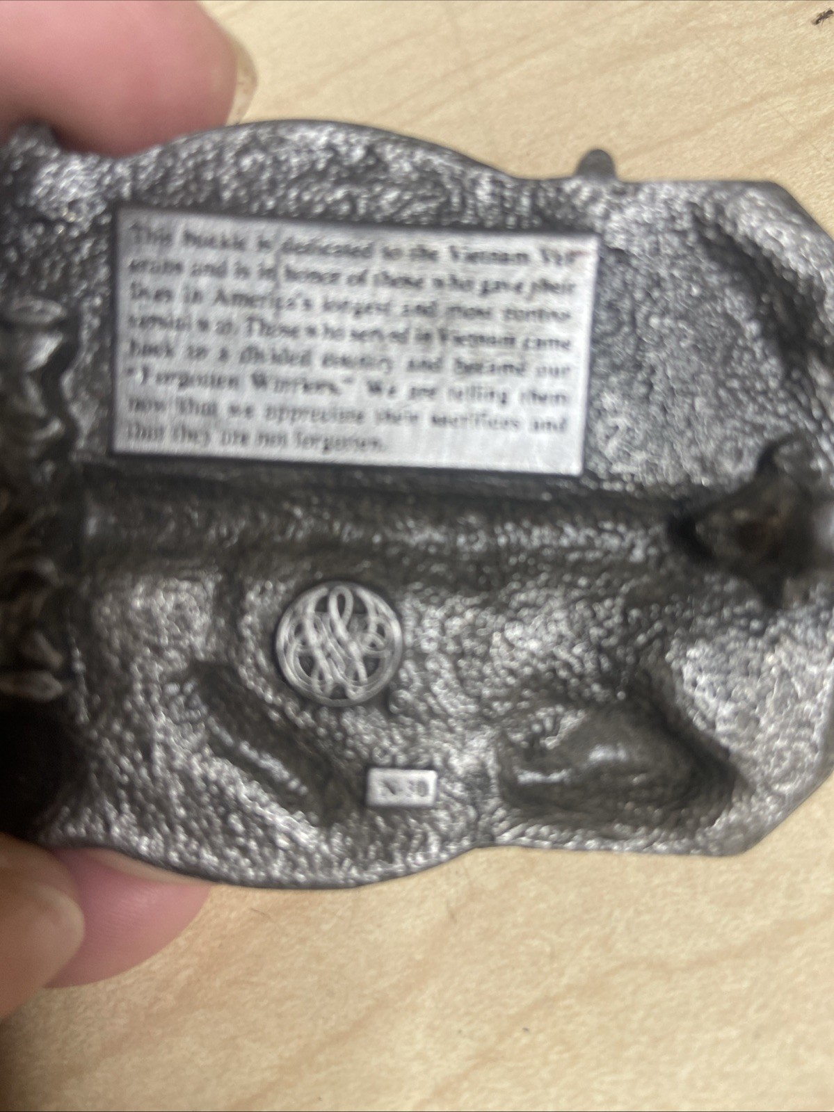 Forgotten Warrior VIETNAM VETERAN Belt Buckle Nice Colors 1989