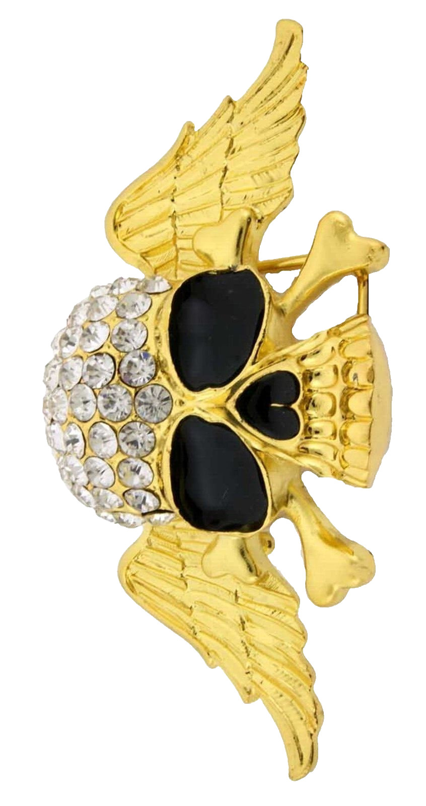 Skull Crossbones Out Blinged Iced Belt Buckle Men Women Cow Halloween Gold Metal